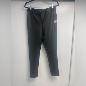 DKNY leather leggings